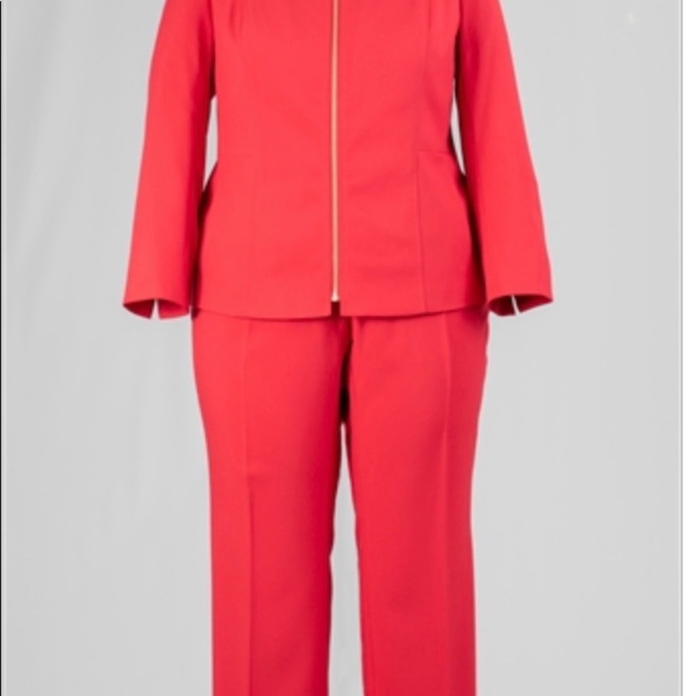Emily Long Sleeve Zipper Jacket 2 PC Pant Suit